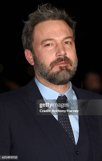 Ben Affleck attends the premiere of "Live By Night" on January 11, 2017 in London, United Kingdom.