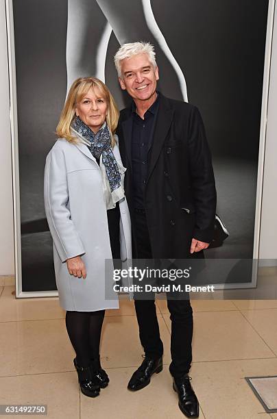 Phillip Schofield and Stephanie Lowe attend the opening night reception of the English National Ballet's production of "Giselle" hosted by St Martins...