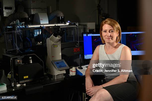 Assistant Professor of Pathology and Laboratory Medicine at Rutgers University, Karen Edelblum is photographed for Philadelphia Inquirer on August...