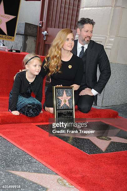 Actress Amy Adams, daughter Aviana Olea Le Gallo and husband Darren Le Gallo attend star ceremony on the Hollywood Walk of Fame on January 11, 2017...