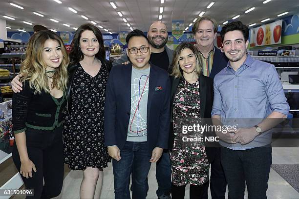 Universal Television TCA Studio Day" -- Pictured: Nichole Bloom, Lauren Ash, Nico Santos, Colton Dunn, America Ferrera, Mark McKinney, Ben Feldman;...