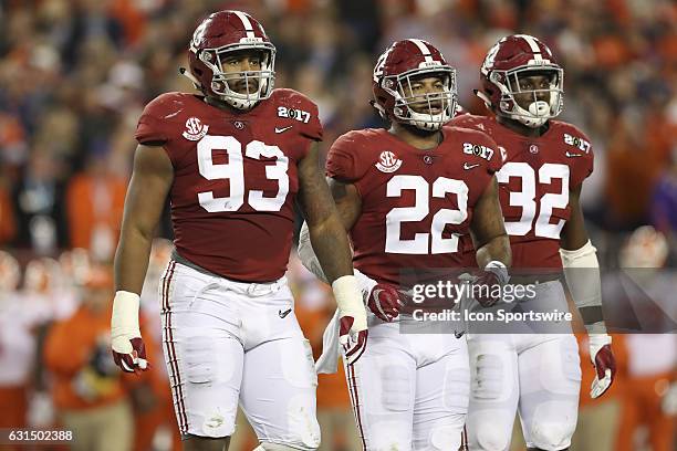 Alabama Crimson Tide defensive lineman Jonathan Allen , Alabama Crimson Tide linebacker Ryan Anderson and Alabama Crimson Tide linebacker Rashaan...