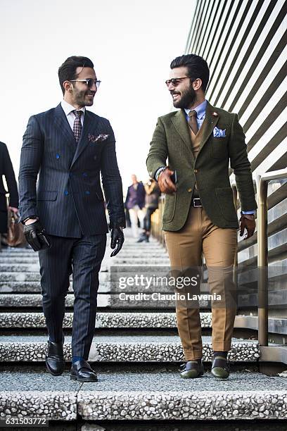 Umit Obeyd and Serhat Nayc are seen on January 11, 2017 in Florence, Italy.
