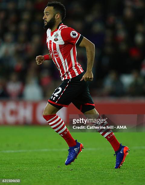 Nathan Redmond of Southampton during the EFL Cup semi-final first leg match between Southampton and Liverpool at St Mary's Stadium on January 11,...