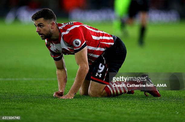 Jay Rodriguez of Southampton during the EFL Cup semi-final first leg match between Southampton and Liverpool at St Mary's Stadium on January 11, 2017...
