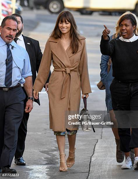 Jessica Biel is seen at Kimmel on January 11, 2017 in Los Angeles, California.