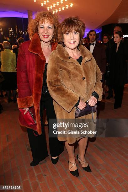 Hannelore Hoger and her daughter Nina Hoger during the opening concert of the Elbphilharmonie concert hall on January 11, 2017 in Hamburg, Germany.