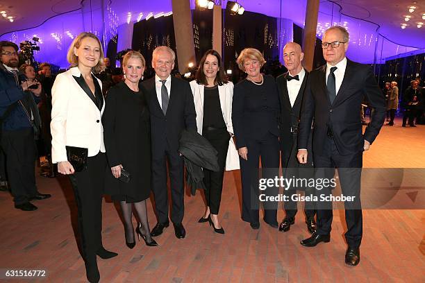 Miriam Meckel, Ruediger Grube, CEO Die Bahn and his wife Cornelia Poletto and Anne Will, Monika Gruetters, Minister for culture and media, Jacques...