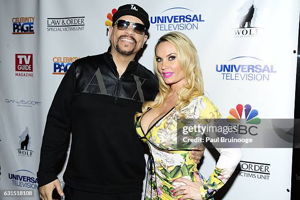 Ice-T and Coco Austin attend TV Guide Celebrates Mariska Hargitay at Gansevoort Park Avenue on January 11, 2017 in New York City.