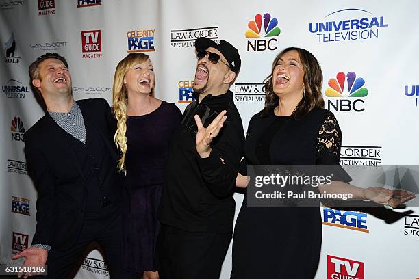 Peter Scanavino, Kelli Giddish, Ice-T and Mariska Hargitay attend TV Guide Celebrates Mariska Hargitay at Gansevoort Park Avenue on January 11, 2017...