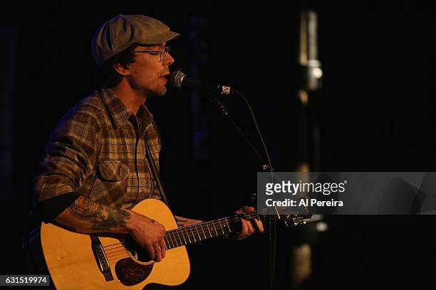 Justin Townes Earle performs at City Winery on January 11, 2017 in New York City.