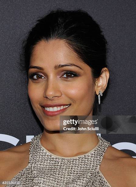 Actress Freida Pinto attends The 2017 InStyle and Warner Bros. 73rd Annual Golden Globe Awards Post-Party at The Beverly Hilton Hotel on January 8,...