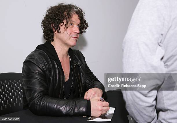 Musician Doyle Bramhall II signs for fans at An Evening With Doyle Bramhall II at The GRAMMY Museum on January 11, 2017 in Los Angeles, California.