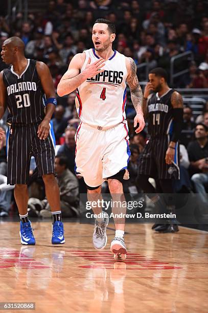 Redick of the LA Clippers celebrates against the Orlando Magic on January 11, 2017 at STAPLES Center in Los Angeles, California. NOTE TO USER: User...