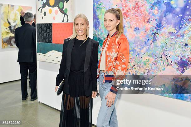 Alexandra Von Furstenberg and Talita Von Furstenberg attend the LA Art Show 2017 opening night premiere hosted by Emma Roberts benefiting St. Jude...