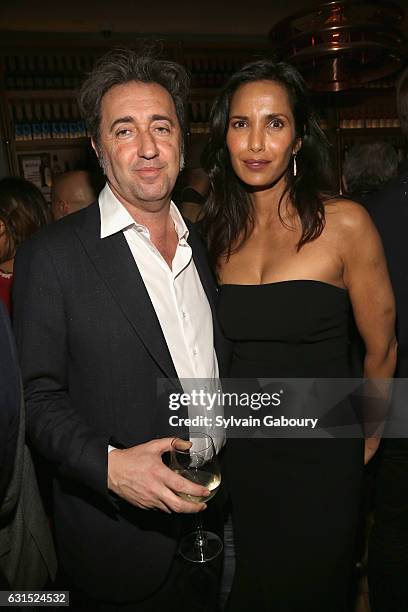 Paolo Sorrentino and Padma Lakshmi attend The Cinema Society Hosts the After Party for HBO's "The Young Pope" on January 11, 2017 in New York City.