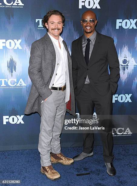 Actors Clayne Crawford and Damon Wayans attend the 2017 FOX All-Star Party at Langham Hotel on January 11, 2017 in Pasadena, California.