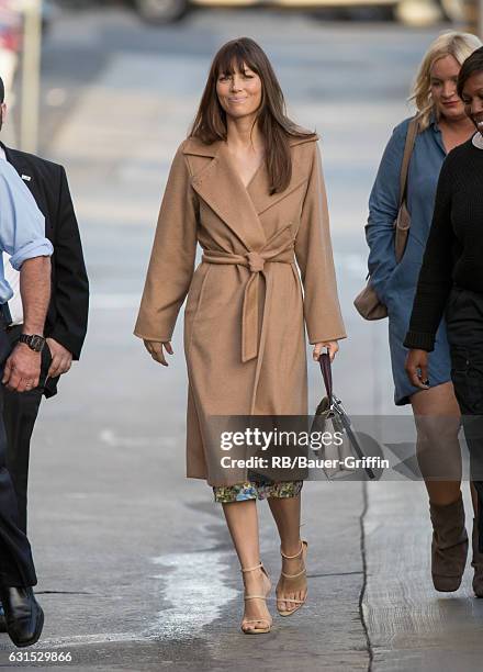 Jessica Biel is seen on 'Jimmy Kimmel Live' on January 11, 2017 in Los Angeles, California.