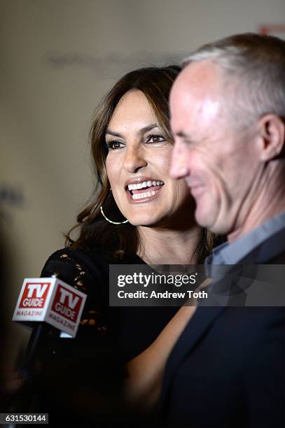 Mariska Hargitay and Robert John Burke attend TV Guide Celebrates Mariska Hargitay at Gansevoort Park Avenue on January 11, 2017 in New York City.