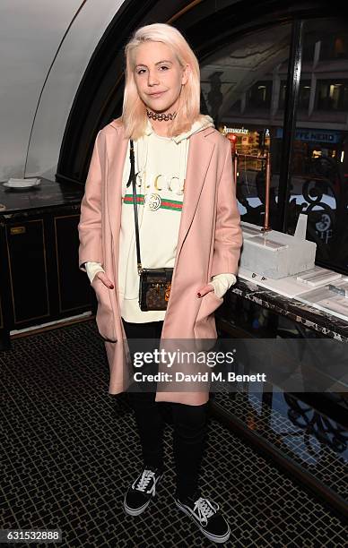 India Rose James attends the Aurum + Grey Spring Summer 2017 collection preview at The Wolseley on January 12, 2017 in London, England.