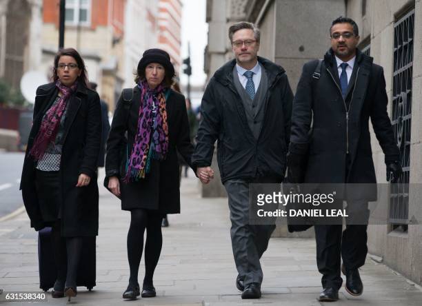 Sally Lane and John Letts , parents of Jack Letts who is believed to have left the UK to join Islamic State , arrive at the Old Bailey court in...