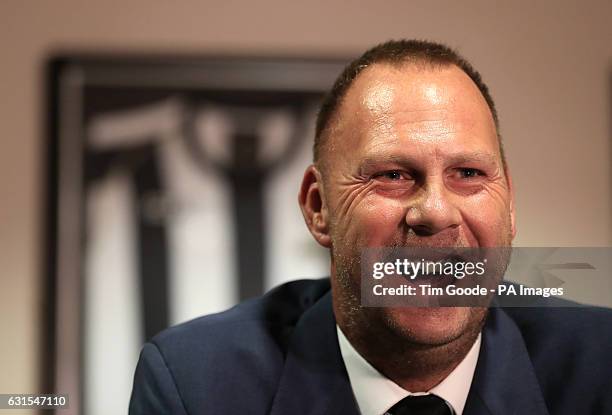 New Notts County Chairman and Owner Alan Hardy during a press conference at Meadow Lane, Nottingham.