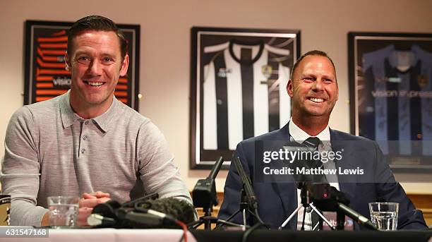 New Notts County owner and chairman, Alan Hardy pictured with the The New Notts County manager Kevin Nolan during a photocall at Meadow Lane on...