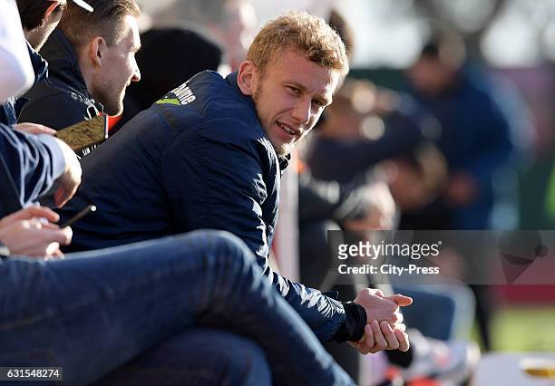 Fabian Lustenberger of Hertha BSC during the test match between UD Poblense and Hertha BSC on January 12, 2017 in Palma de Mallorca, Spain.