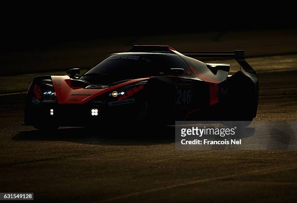 The Reiter Engineering KTM X-BOW GT4 of Caitlin Wood, Anna Rathe, Naomi Schiff,Marylin Niederhauser race during qualifying for the Hankook 24 Hours...