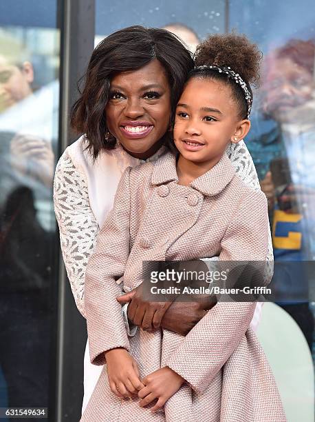 Actress Viola Davis and daughter Genesis Tennon attend the ceremony honoring Viola Davis with star on the Hollywood Walk of Fame on January 5, 2017...