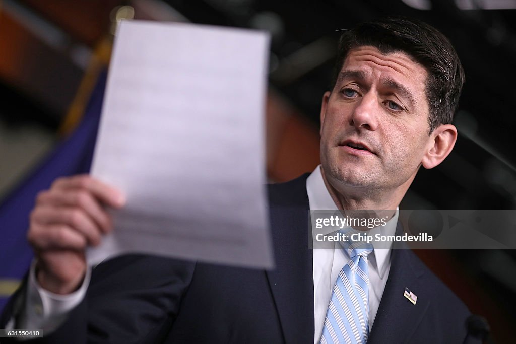 House Speaker Paul Ryan Holds Weekly News Conference