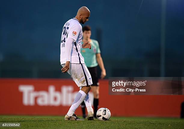 John Anthony Brooks of Hertha BSC during the test match between UD Poblense and Hertha BSC on January 12, 2017 in Palma de Mallorca, Spain.