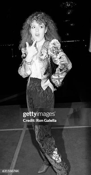 Bernadette Peters attends "I Love New York" Press Conference on August 22, 1985 at Lincoln Center in New York City.