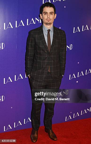 Director Damien Chazelle attends the "La La Land" Gala Screening at The Ham Yard Hotel on January 12, 2017 in London, England.