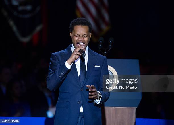 On Tuesday, January 10, BJ the Chicago Kid performed the national anthem, at U.S. President Barack Obama's farewell address to the American people at...