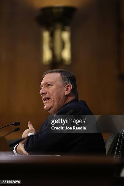 President-elect Donald Trump's nominee for the director of the CIA, Rep. Mike Pompeo attends his confirmation hearing before the Senate Intelligence...