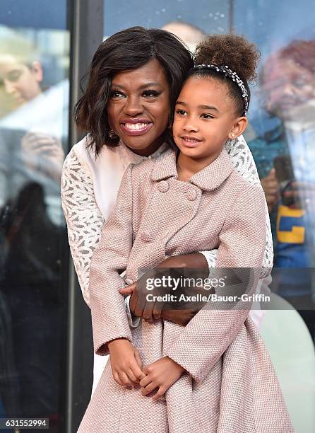 Actress Viola Davis and daughter Genesis Tennon attend the ceremony honoring Viola Davis with star on the Hollywood Walk of Fame on January 5, 2017...