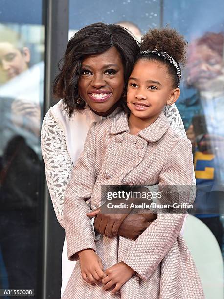 Actress Viola Davis and daughter Genesis Tennon attend the ceremony honoring Viola Davis with star on the Hollywood Walk of Fame on January 5, 2017...