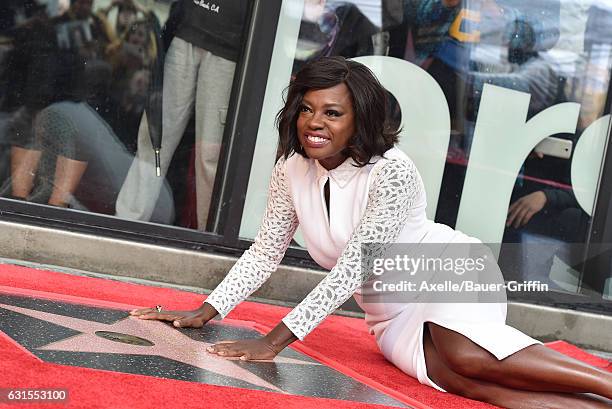 Actress Viola Davis is honored with star on the Hollywood Walk of Fame on January 5, 2017 in Hollywood, California.