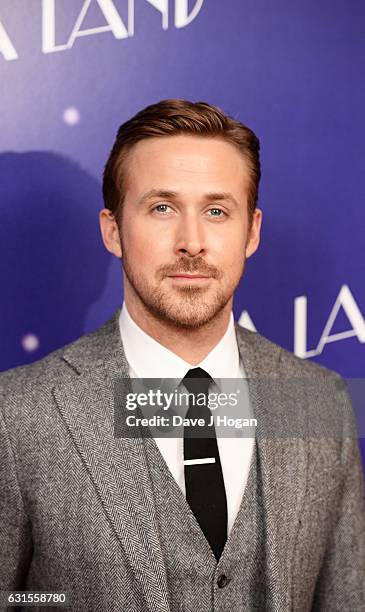 Actor Ryan Gosling attends the Gala screening of "La La Land" at Ham Yard Hotel on January 12, 2017 in London, England.