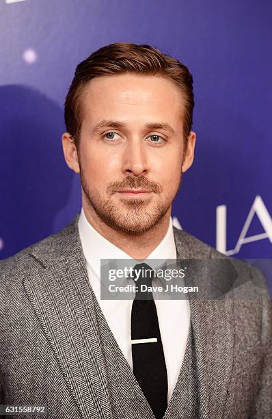 Actor Ryan Gosling attends the Gala screening of "La La Land" at Ham Yard Hotel on January 12, 2017 in London, England.