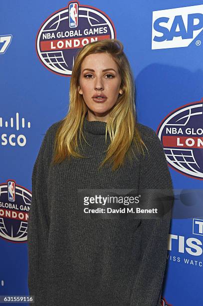 Ellie Goulding attends the Denver Nuggets v Indiana Pacers game during NBA Global Games London 2017 at The O2 Arena on January 12, 2017 in London,...