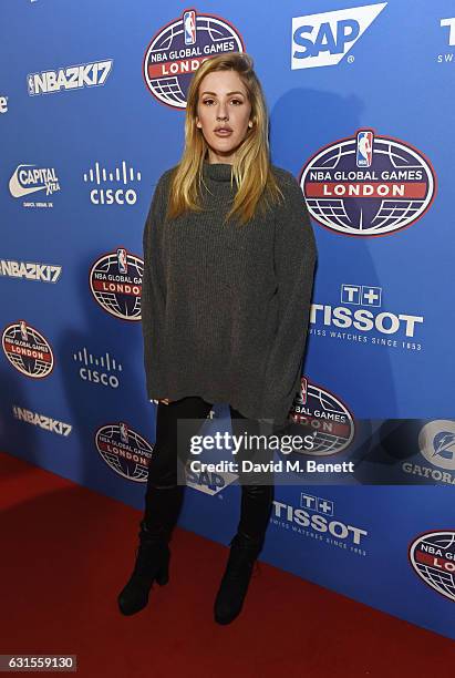 Ellie Goulding attends the Denver Nuggets v Indiana Pacers game during NBA Global Games London 2017 at The O2 Arena on January 12, 2017 in London,...