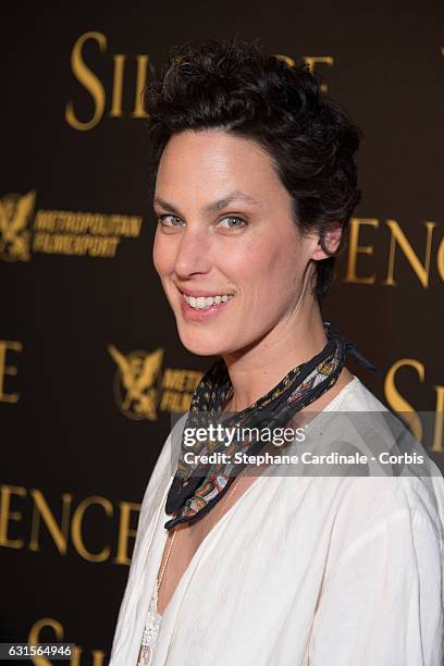 Actress Julie Fournier attends the "Silence" Paris Premiere at Musee National Des Arts Asiatiques - Guimet on January 12, 2017 in Paris, France.