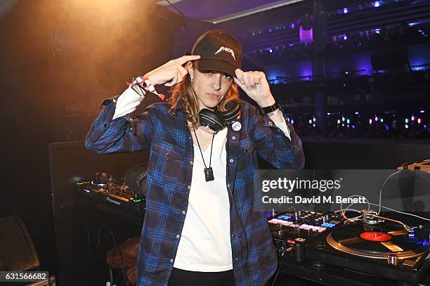 Samantha Ronson DJs at the NBA Global Game London 2017 after party at The O2 Arena on January 12, 2017 in London, England.