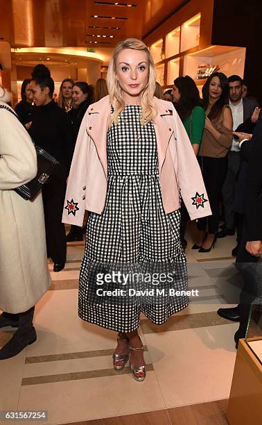 Helen George attends the Louis Vuitton UNICEF #MakeAPromise Day event at the Louis Vuitton New Bond Street store on January 12, 2017 in London,...
