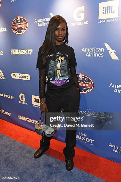 Leomie Anderson attends the NBA Global Game London 2017 after party at The O2 Arena on January 12, 2017 in London, England.