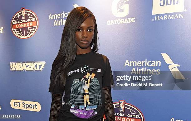 Leomie Anderson attends the NBA Global Game London 2017 after party at The O2 Arena on January 12, 2017 in London, England.