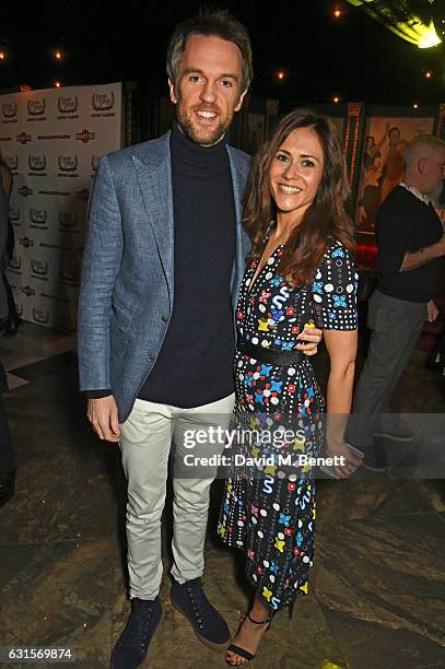 Duncan Sterling and Zoe Sterling attend the launch of Bunga Bunga in Covent Garden on January 12, 2017 in London, England.