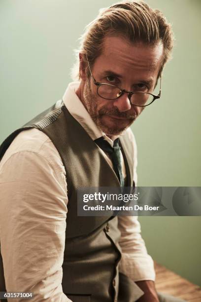 Guy Pearce and Michael Kenneth Williams from ABC's 'When We Rise' pose in the Getty Images Portrait Studio at the 2017 Winter Television Critics...